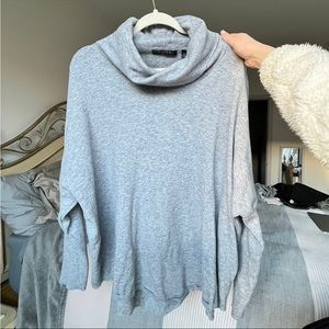 Gray Cowl Neck Sweater